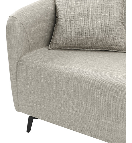 Sofá Living 3 Lugares Adams 200cm No Linho Várias Cores