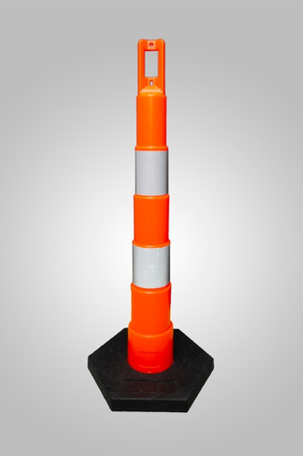 Imagen 3 de 5 de Cono Rutero Telex Porta Cinta O Cadena Base Pesada 8 Kg