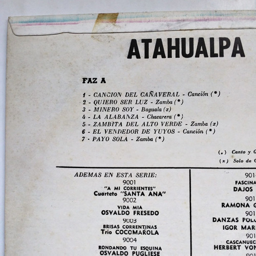 Atahualpa Yupanqui- Atahualpa Yupanqui - Vinilo 1967 (Usado)