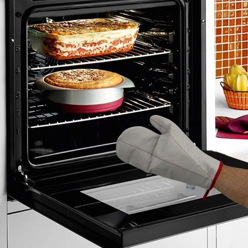 Luva Térmica Aluminizada Para Cozinha Cano Longo Com Alça