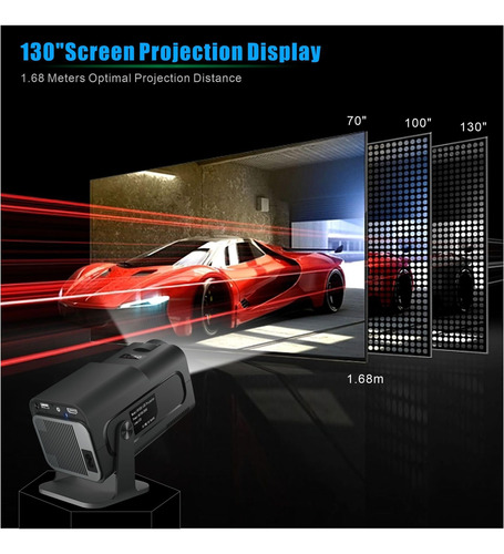 Proyector Portátil, 4k Full Hd Wifi Mini Proyector Proyector
