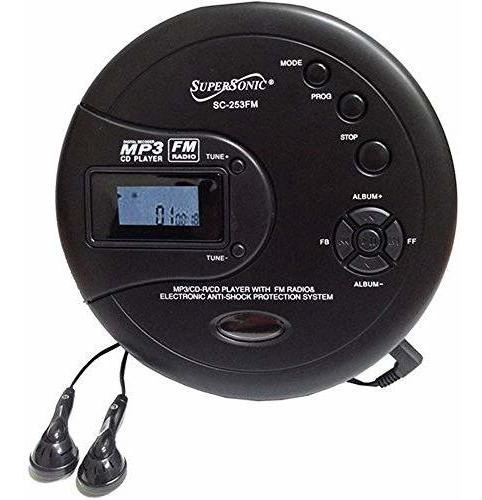 Supersonic Sc253fm Personal Mp3 /cd Player Con Radio Fm