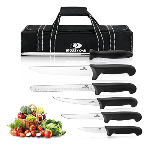 Mossy Oak Outkage Knife Set - 6 Pcs Chef Knife Juego Con Bol
