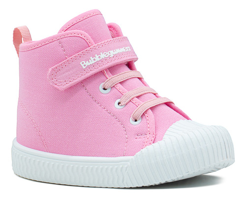 Tenis Bota Bubble Gummers® Para Niña Rosa Con Elástico Y Contactel Suela Ligera Con Puntera