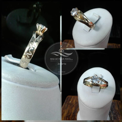 Anillo Solitario Compromiso En Oro 10klt 100 % Garantizado