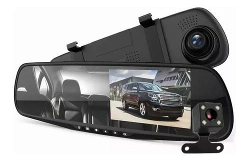 Espejo Retrovisor Pantalla Camara Delantera Trasera Fullhd