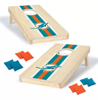 Juego De Cornhole De Madera Maciza De Nfl, Tamaño De V...