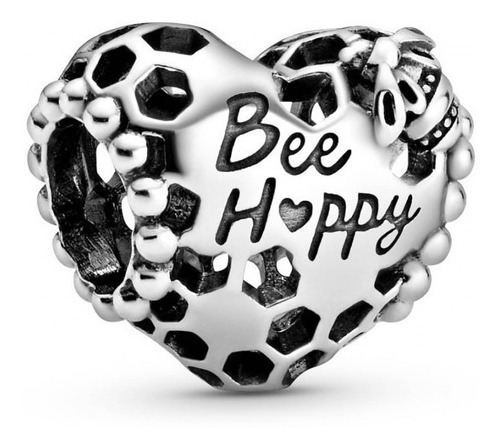 Dije Charm Pandora Original Abeja Corazón Se Feliz