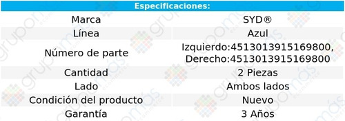 2 Coples Dirección Chevrolet Chevelle 64 Al 70 Línea Azul