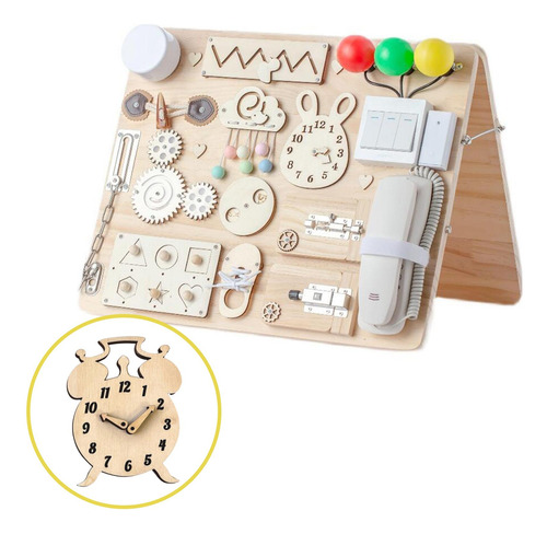 2 Montessori Busy Board, Accesorios De Bricolaje, Reloj