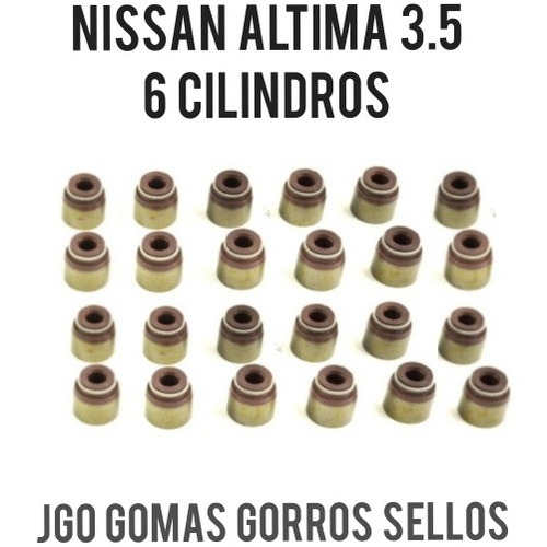 Juego Gorro Gomas Sello Valvula Nissan Altima 3.5 Mot 6 Cil