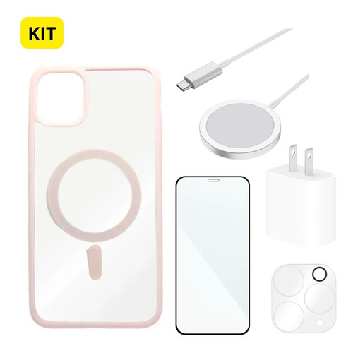 Kit Case Mica Cargador 14 Pro 14 Pro Max Para iPhone Magsafe