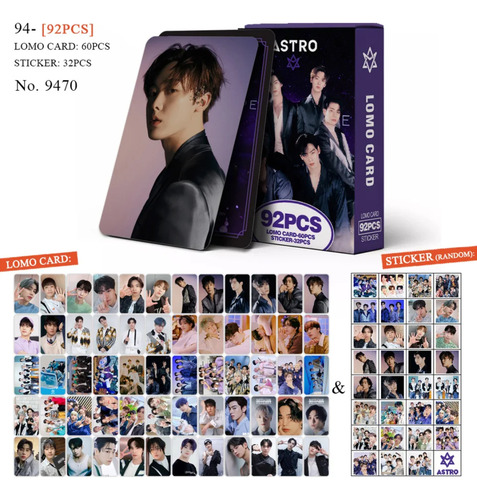 Astro Lomo Card 60 Photocards 32 Stickers K Pop Eun Woo