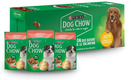 Purina® Dog Chow Perro Adulto Sobre Pollo 20 U 100g C/u