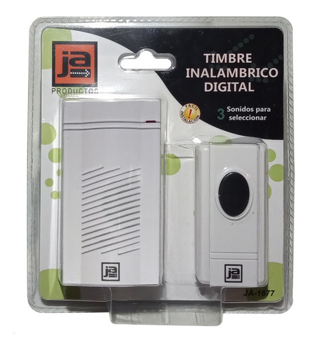 Imagen 2 de 5 de Timbre Inalambrico A Plias Ja 1677