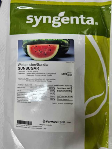 Semilla De Patilla Sunsugar Syngenta