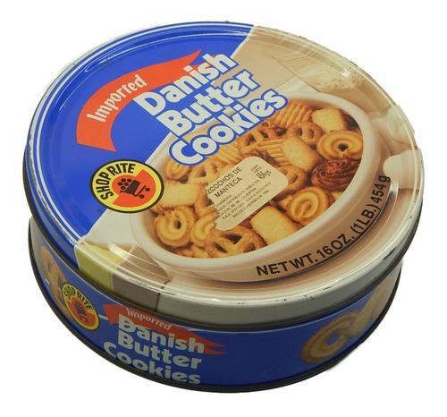Caja Vacía Metálica Bizcochos Manteca Danish Butter Cookies (Usado)