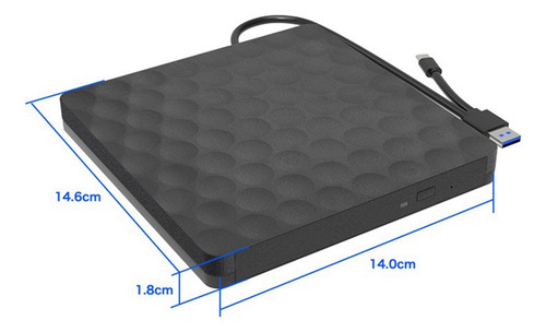 . Grabador Blu-ray Móvil Externo Usb 3.0 Tipo C Dvd Burner.
