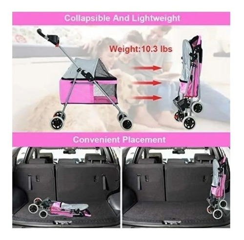 Imagen 2 de 7 de Coche Para Mascotas Paseador Mascotas Plegable Impermeable