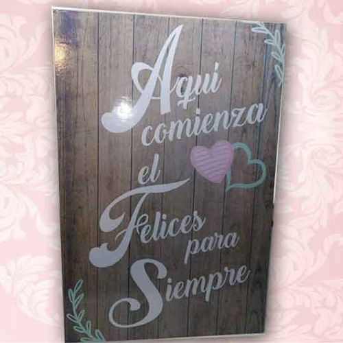 Maletin Valija Luna De Miel Para Bodas Mas Mural 45 X 30 Cm