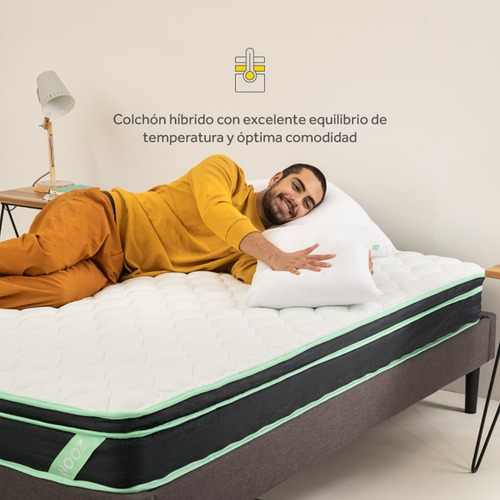Imagen 5 de 10 de Colchón En Caja Nooz Responsive, King Size - Alto: 22cm