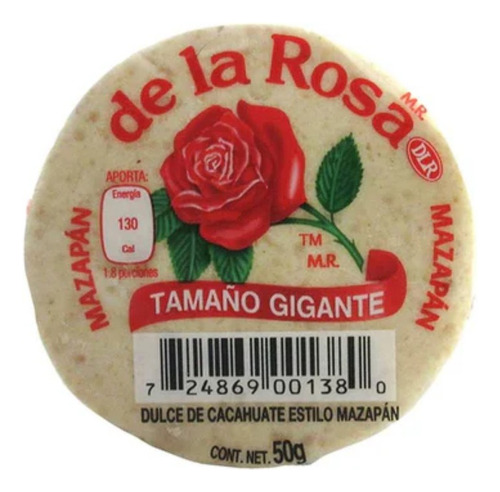 10 Pzas Mazapán De La Rosa Tamaño Gigante 50 G