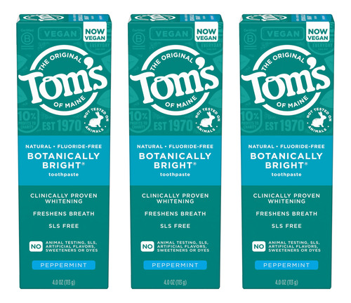 Tom's Of Maine Pasta Dental Natural Sin Fluor, Sin Sls, Bota