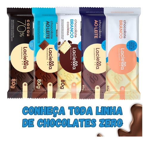 5 Chocolate Branco Zero Adição de Açúcar 80g