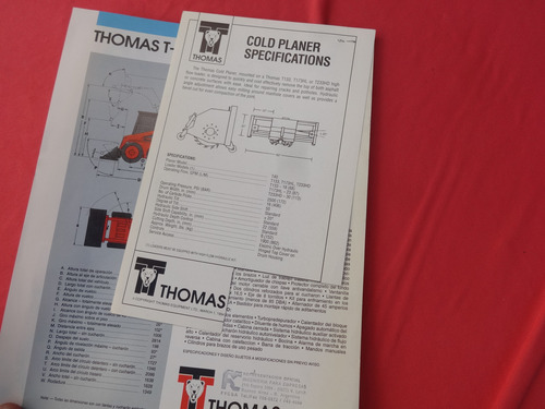 Folleto Thomas T173 Hl 173 Pala Mecanica Vial Maquinaria (Usado)