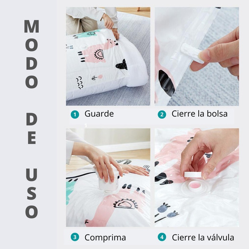 Imagen 10 de 10 de Bolsas Compresoras Al Vacío Ahorra Espacio 60x80 Almacenamie