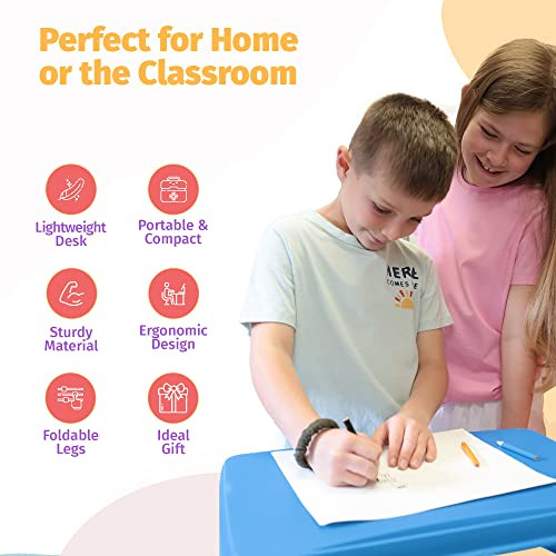 Pink Folding Lap Desk - Foldable Table For Work, Study,...