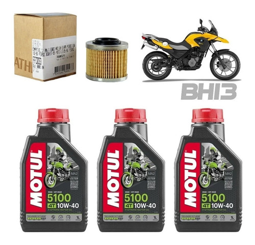 Motul 5100 10w40 Kit Troca Óleo Bmw G 650gs Gs Ffc033