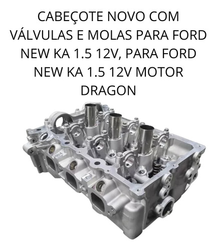 Cabeçote Completo Dragon 1.5 12v 3cc P/ Ka Ecosport C/valvul