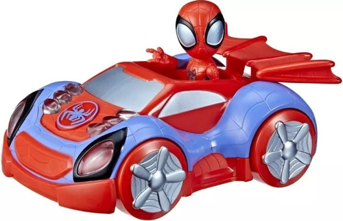 Spidey Amazing Friends Con Carro Araña Con Luces Y Sonidos
