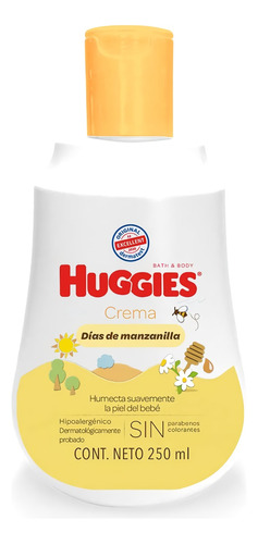 Crema Huggies Cuidado Claro Manzanilla Y Miel 250ml