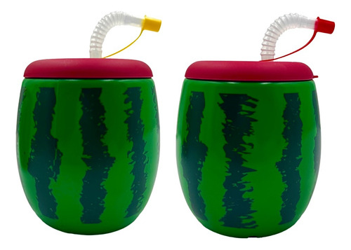 6 Cilindro Botella Vaso De Agua Sandía 900 Ml