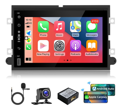 Podofo Radio Coche Estereo Para Fusion Taurus Carplay Auto