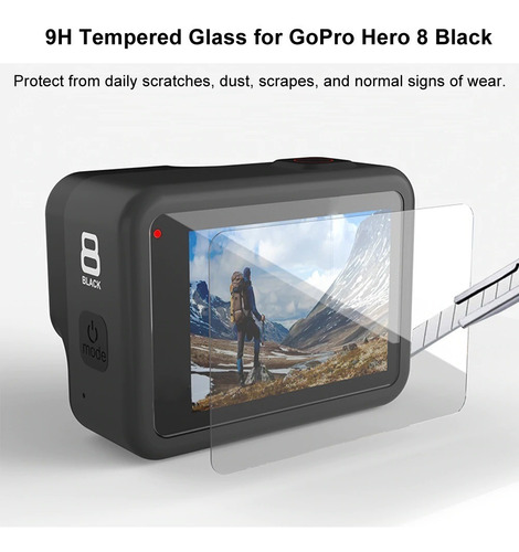 Kit Vidrio Templado Go Pro Hero 8 Black