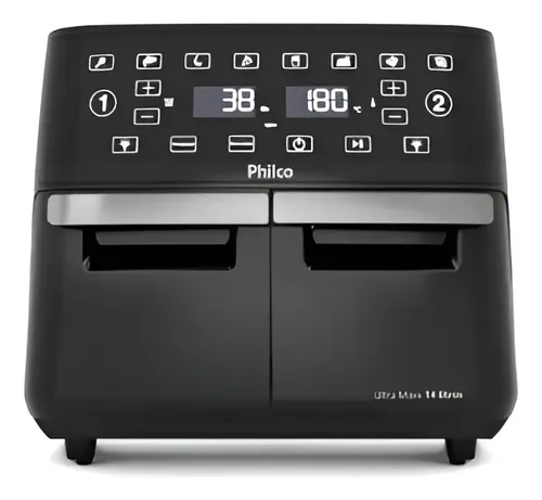 Fritadeira Sem Óleo Philco 14L 4 em 1 Painel Digital PAF14A Preta