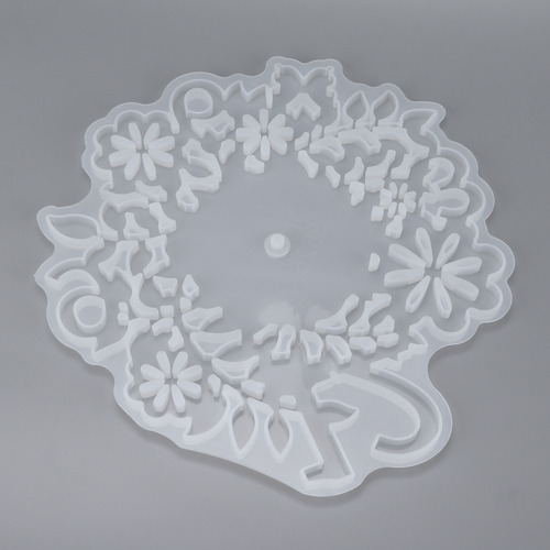 Reloj De Silicona Moldeado Con Estampado De Hojas Y Flores,