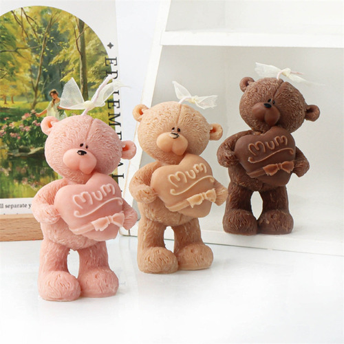 Molde De Silicona Con Forma De Oso Para Hacer Velas, Aromate