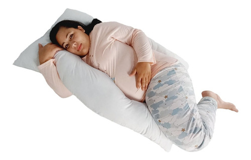 Travesseiro Corpo Para Gestante Gigante + Capa Protetora