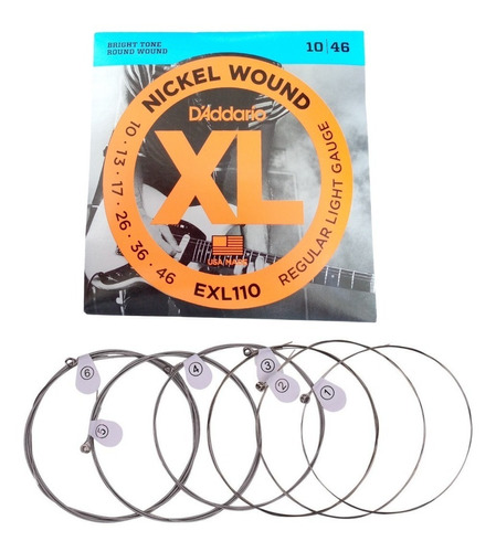 Cuerda D'addario Para Guitarra Eléctrica Xl Exl-110