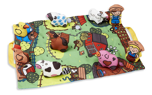 Jogue Mat Melissa E Doug Take-along Farm Com 9 Animais