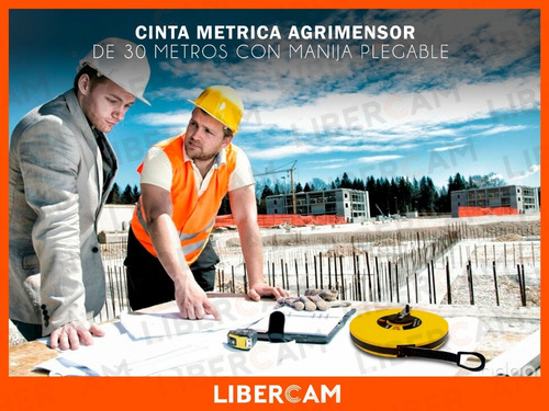 Imagen 9 de 10 de Cinta Metrica Agrimensor 30 Metros Flexible Plegable Manija