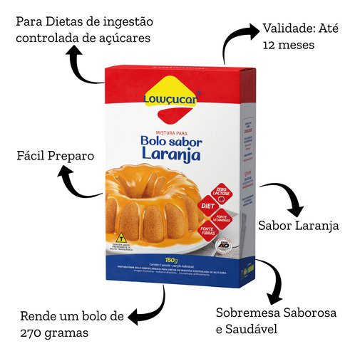 Bolo De Laranja Zero Adicao De Acucares 150g