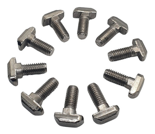 50 Tornillo Martillo M8 X 40mm R10 + 50 Tuerca Estriada M8