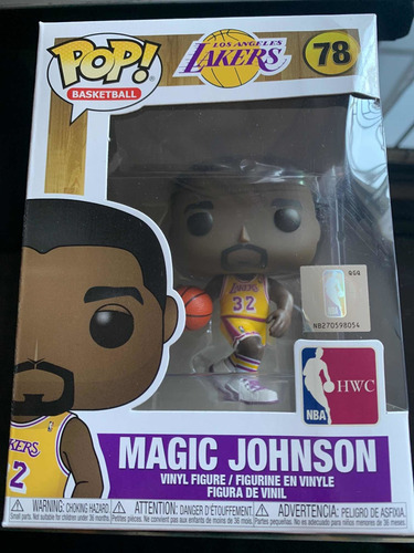 Imagen 2 de 3 de Figura Funko Pop, Magic Johnson (lakers Home) - Nba - 78