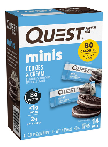 Quest Nutrition Mini Galletas Y Barras De Protena Crema, Alt