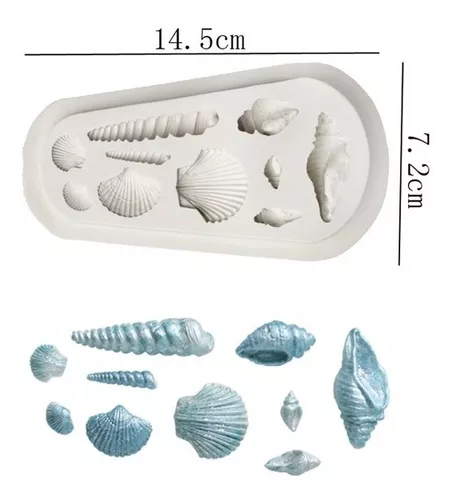 Molde Silicona Fondant Conchas Mar